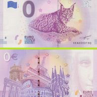0 Euro Schein Zoo Aquarium de Madrid VEAE 2018-3 selten niedrige Nr 866