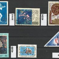 Sowjetunion Mi. Nr. 4023 + 4044 + 4054 + 4097 + 4100 + 4103 o <