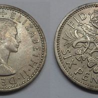 Großbritannien 6 Pence 1960 ## D