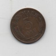 Münze Dänemark 5 Öre 1966