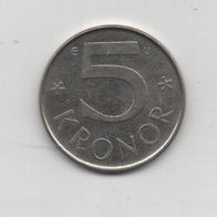 Münze Schweden 5 Kronen 1983