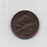 Münze Süd Afrika 2 Cent 1966