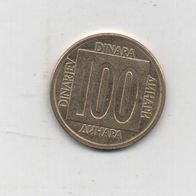 Münze Jugoslawien. 100 Dinara 1989