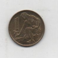 Münze Tschechische Republik 1 Krone 1990