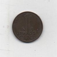 Münze Niederlande. 1 Cent 1955