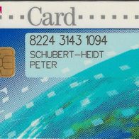 Telefonkarte - T CARD mit CHIP - Aufdruck : Schubert