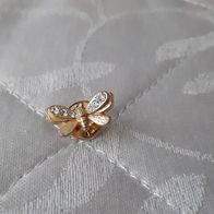 Schmetterling mit Zirkonia Anstecknadel/Pin (Modeschmuck)