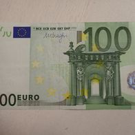 100 Euro Banknote Schein, für Sammler, Draghi, Nummer X15260775392 alte Serie