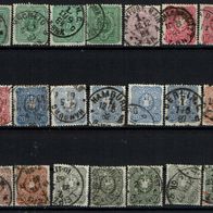 Los H21870: Deutsches Reich Mi. 39/44, gest., div. Farben