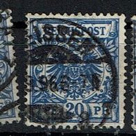 Los H21873: Deutsches Reich Mi. 48, gest., div. Farben