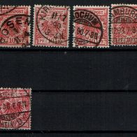 Los H21874: Deutsches Reich Mi. 47, gest., div. Farben