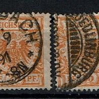 Los H21875: Deutsches Reich Mi. 49, gest., div. Farben