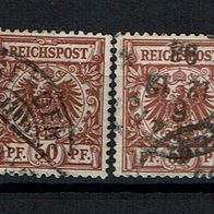 Los H21876: Deutsches Reich Mi. 50, gest., div. Farben