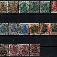 Los H21895: Deutsches Reich Mi. 84/93 II, gest., div. Farben