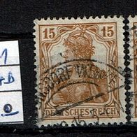 Los H21911: Deutsches Reich Mi. 100 a + b, gest