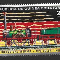 Äquatorialguninea Sondermarke " 100 Jahre Japanische Eisenbahnen " Michelnr. 153 * *