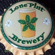 Lone Pint Brewery Brauerei Bier Kronkorken aus USA 2015 neu in unbenutzt mit Bierglas