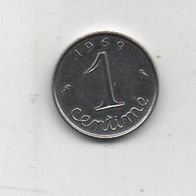 Münze Frankreich 1 Centimes 1969