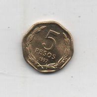 Münze. Chile. 5 Pesos 1997