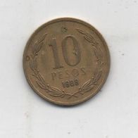 Münze Chile. 10 Peso 1988