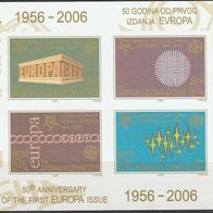 Serbien u. Montenegro Michel Block 59 B Postfrisch * * - 50 Jahre Europamarken