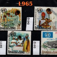 L965 Guinea MiNr. 409 + 410 + 411 + 412 - Einweihung Verwaltungsgeb. - o gestenpelt