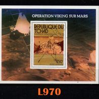 L970 Tschad MiNr. Block 66 (752) - Unternehmen Viking - o gestenpelt