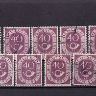 Bund MiNr. 133 Posthorn gest. zur Auswahl M€ 0,80 #J119bc