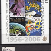 Bosnien Kroatische Post 2006 50 Jahre Europamarken Blockausgabe 7 postfrisch