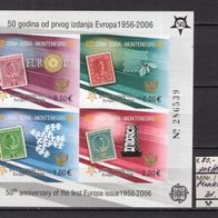 Montenegro 2006 50 Jahre Europamarken Blockausgabe 2 B postfrisch