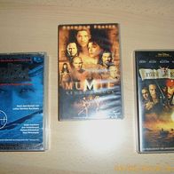 Video / VHS - Paket, 3 tlg., Fluch der Karibik / Das Boot / Die Mumie kehrt zurück