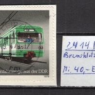 DDR 1979 Schienenfahrzeuge MiNr. 2414 I Plattenfehler gestempelt auf Papier