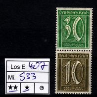 Los E407: Deutsches Reich Mi. S 33 * * / *