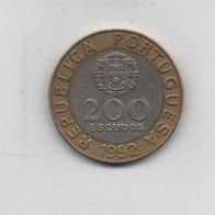 Münze Portugal. 200 Escudos 1992