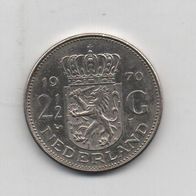 Münze Niederlande. 2 1/2 Gulden 1970