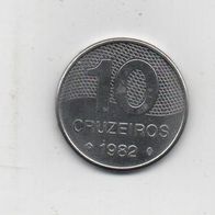 Münze Brasilien 10 Cruzeiros 1982