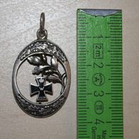 Interessanter alter Anhänger, Original, mit Eisernes Kreuz, in Silber