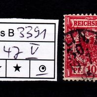 Los B3391: Deutsches Reich Mi. 47 V, gest