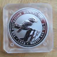 Münze Kookaburra 1998 Australien 2 Oz Silber