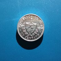 1 Centavo, 1969, Kubanischer Peso, 0.75g, 97.15% Aluminium, Kubanisches Wappen