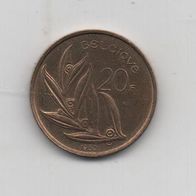 Münze Belgien 20 Franc 1980