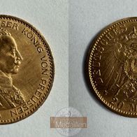 Deutschland Kaiserreich Goldmünze 7,965 g., 20 Mark 1914 A Wilhelm II. in Uniform