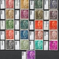 Spanien Mi. Nr. 1040 - 1055 + 1080 + 1082 + 1083 Generalissimus Franco o <