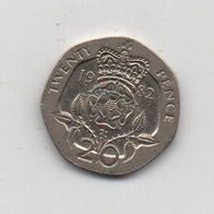 Münze England 20 Pence 1982