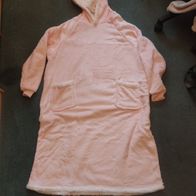 Deckenhoodie Kuscheldecke 150cm Flanell Fleece Rosa