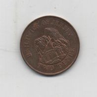 Münze Bailiwick. of Jersey. 2 Pence 1990