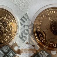 Vereinigtes Königreich 1/2 Sovereign Elizabeth II. 2022 Goldmünze 3,99 g. im Blister