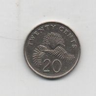 Münze Singapore 20 Cent 1990