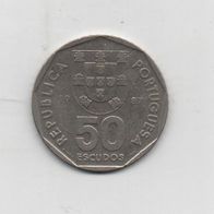 Münze Portugal 50 Escudos 1987