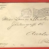 USA 1895 Brief mit Mi.107y mit Fahnenstempel.